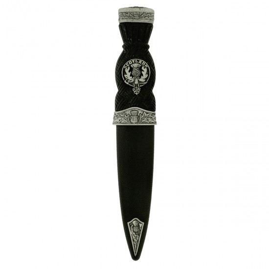 Thistle Pattern Top Clan Crest Sgian Dubh Antique