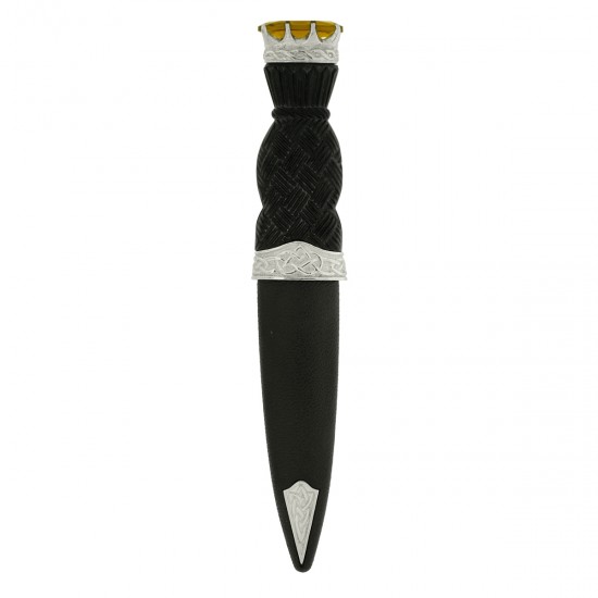 Celtic Pattern Stone Top Sgian Dubh Celtic Pattern Stone Top Sgian Dubh
