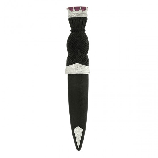 Thistle Pattern Stone Top Sgian Dubh Thistle Pattern Stone Top Sgian Dubh