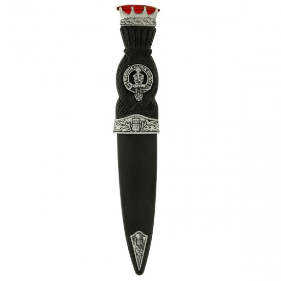 Thistle Pattern Stone Top Clan Crest Sgian Dubh Antique