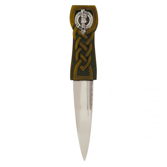 Wood Effect Clan Crest Sgian Dubh