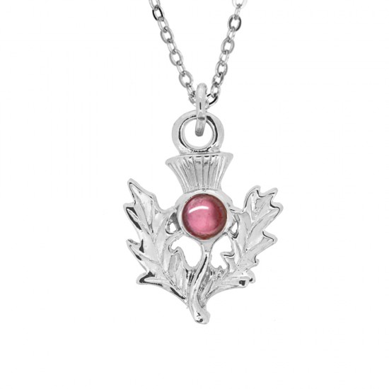 February (Amethyst) Thistle Pendant