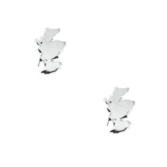 122E Scotland Map Earrings