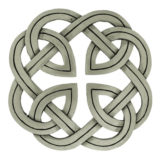 187 Antique Eternal Interlace Plaid Brooch
