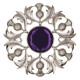 234 Scottish Thistle Plaid Brooch