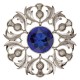 234 Scottish Thistle Plaid Brooch