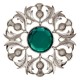 234 Scottish Thistle Plaid Brooch
