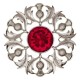 234 Scottish Thistle Plaid Brooch