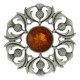 234 Antique Scottish Thistle Plaid Brooch