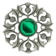 234 Antique Scottish Thistle Plaid Brooch