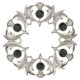 235 Scottish Thistle Plaid Brooch