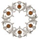 235 Scottish Thistle Plaid Brooch