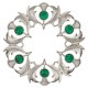 235 Scottish Thistle Plaid Brooch