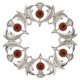 235 Scottish Thistle Plaid Brooch