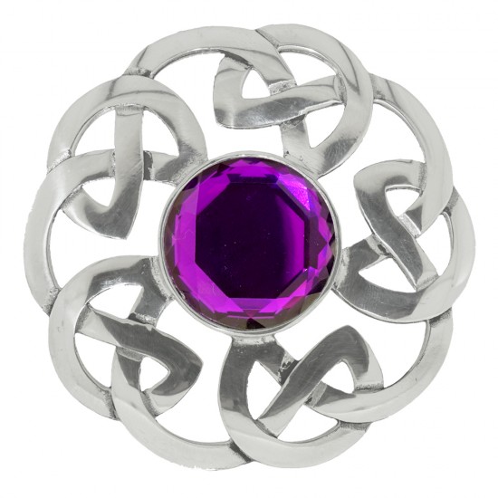 248 Celtic Interlace Plaid Brooch