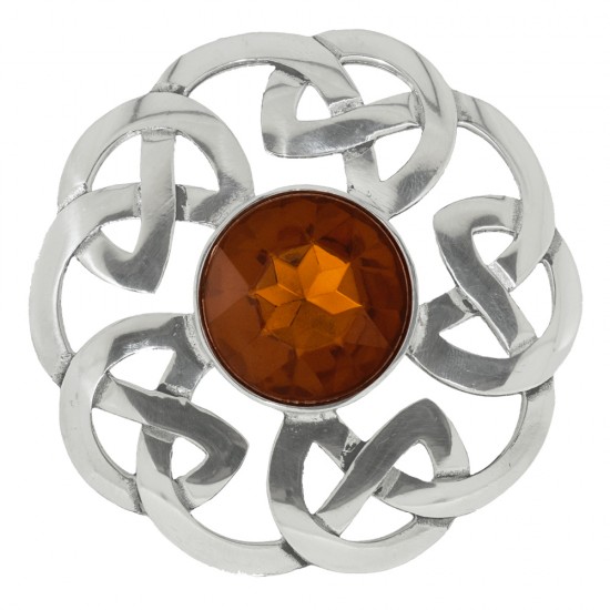 248 Celtic Interlace Plaid Brooch