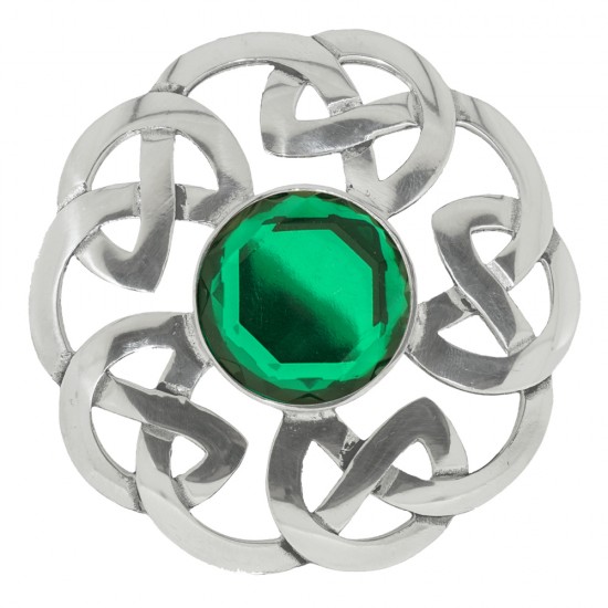 248 Celtic Interlace Plaid Brooch