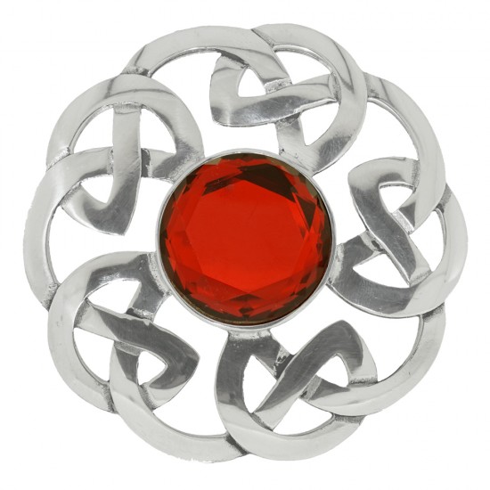 248 Celtic Interlace Plaid Brooch
