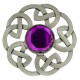 248 Antique Celtic Interlace Plaid Brooch