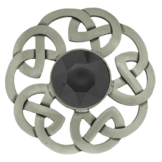 248 Antique Celtic Interlace Plaid Brooch