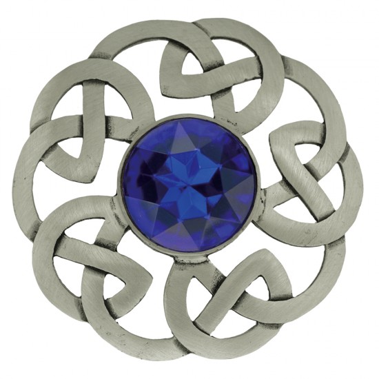 248 Antique Celtic Interlace Plaid Brooch