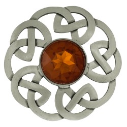 248 Antique Celtic Interlace Plaid Brooch
