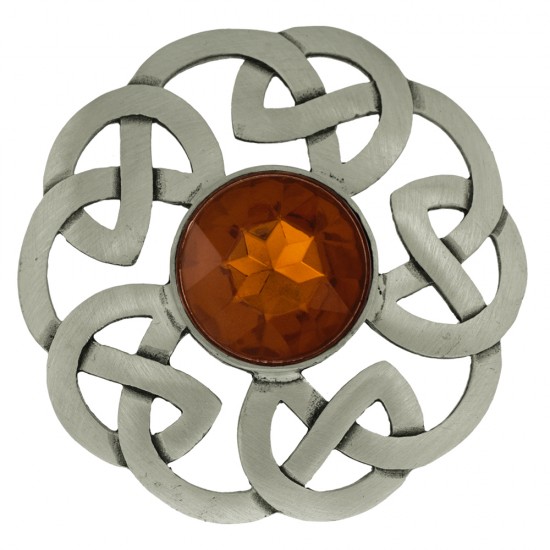 248 Antique Celtic Interlace Plaid Brooch