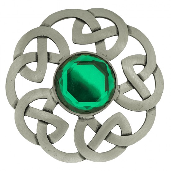 248 Antique Celtic Interlace Plaid Brooch