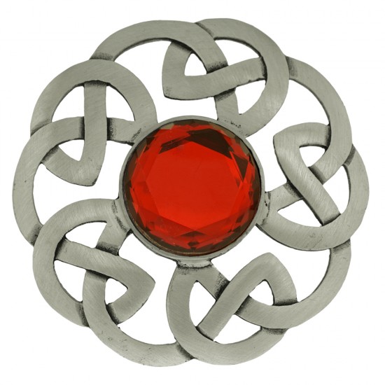 248 Antique Celtic Interlace Plaid Brooch