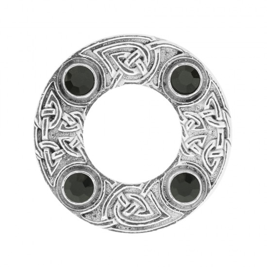 249 Dancers Celtic Plaid Brooch