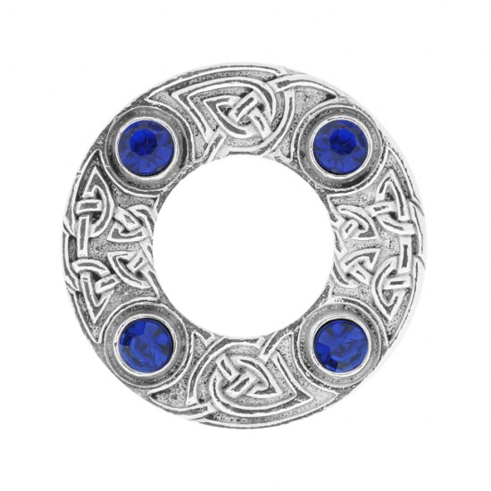 249 Dancers Celtic Plaid Brooch