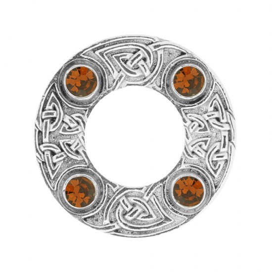 249 Dancers Celtic Plaid Brooch