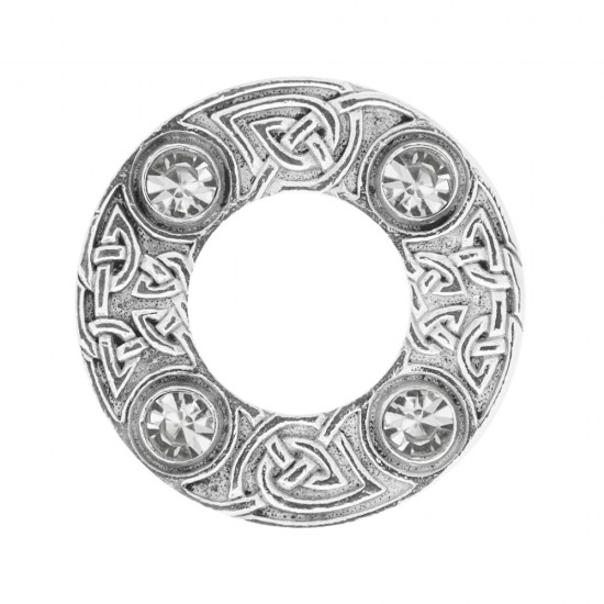 249 Dancers Celtic Plaid Brooch