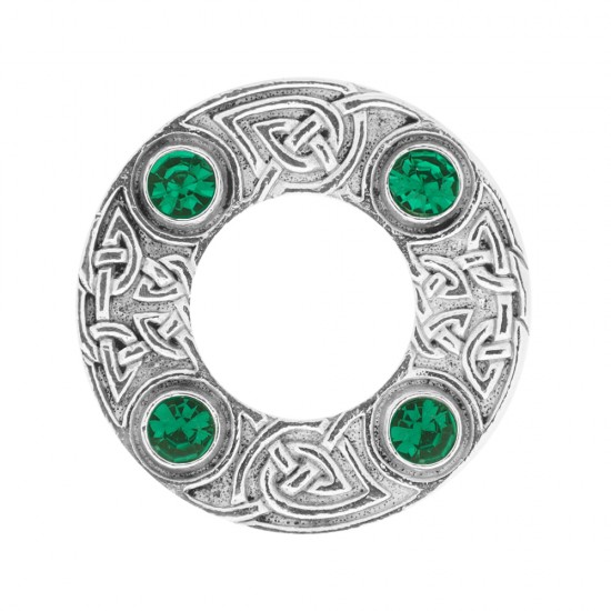249 Dancers Celtic Plaid Brooch