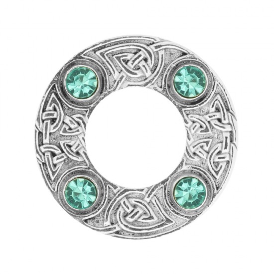 249 Dancers Celtic Plaid Brooch