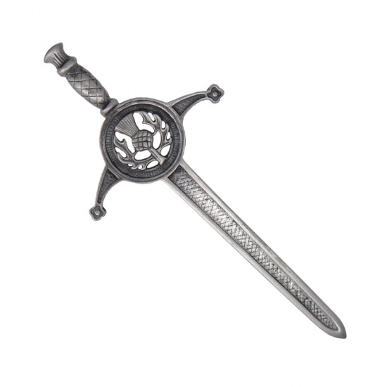 067 Antique Thistle Kilt Pin