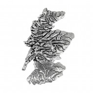 070 Topographical Map of Scotland Brooch / Kilt Pin