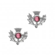 February (Amethyst) Thistle Earrings