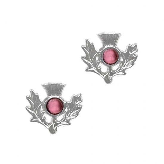 February (Amethyst) Thistle Earrings
