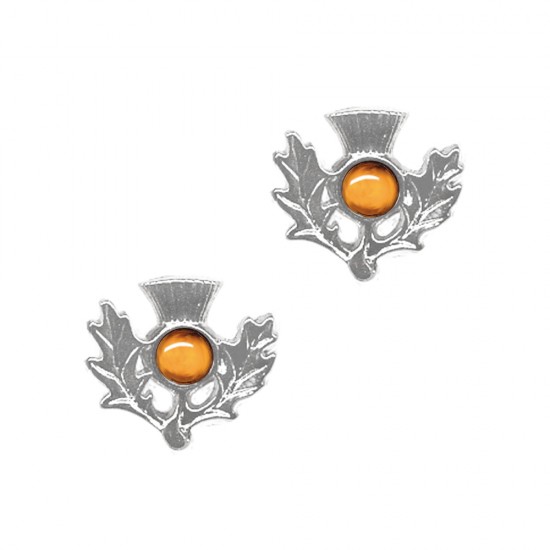 November (Topaz) Thistle Earrings