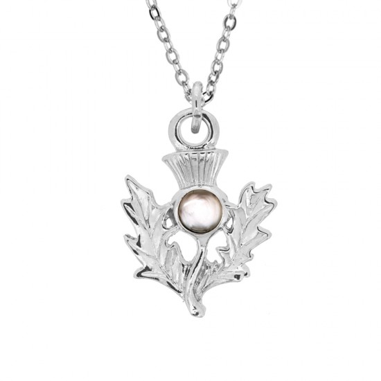 April (Crystal) Thistle Pendant