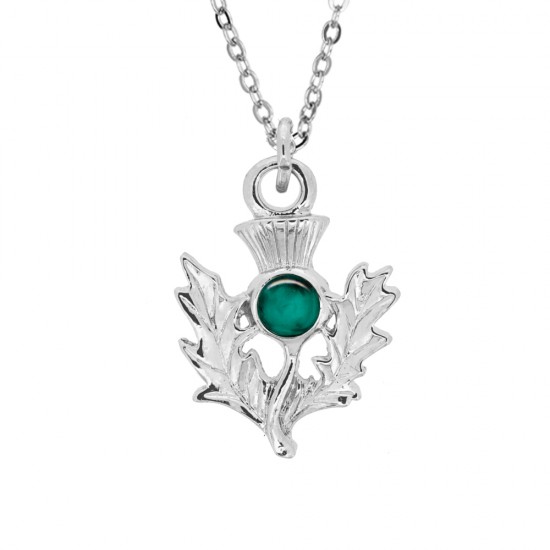 May (Emerald) Thistle Pendant