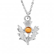November (Topaz) Thistle Pendant