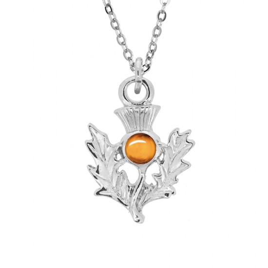November (Topaz) Thistle Pendant