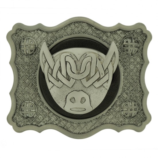 BUCKLE175 ANT Highland Cow Buckle Antique Finish BUCKLE175 ANT Highland Cow Buckle Antique Finish