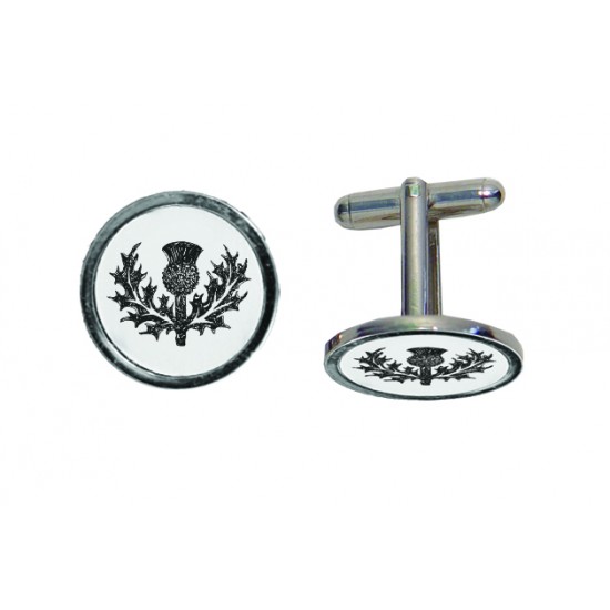 CL TH - Thistle Engraved Cufflinks CL TH - Thistle Engraved Cufflinks