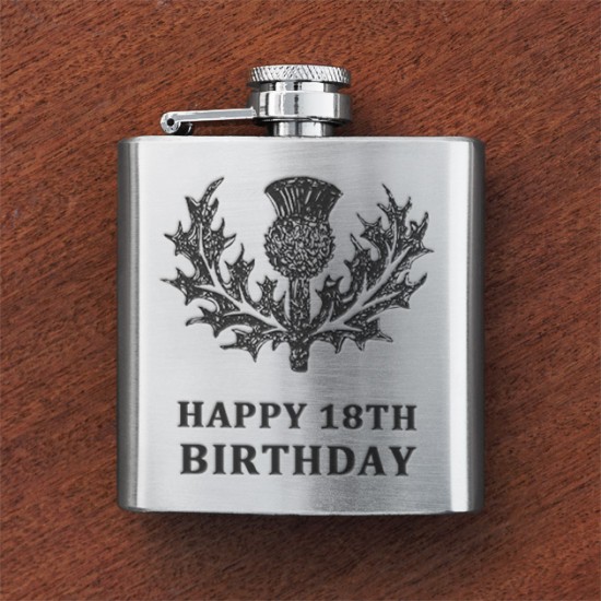 HF3 18 - Sporran Flask 'Happy 18th'