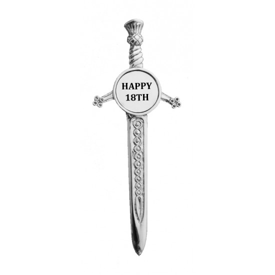 KP 18 - 'Happy 18th' Engraved Kilt Pin KP 18 - 'Happy 18th' Engraved Kilt Pin