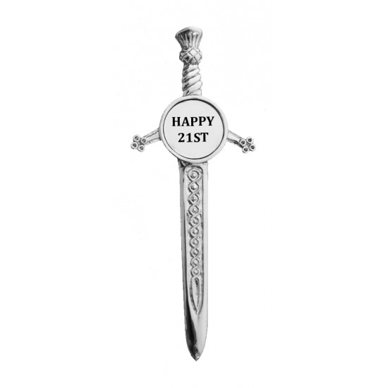 KP 21 - 'Happy 21st' Engraved Kilt Pin KP 21 - 'Happy 21st' Engraved Kilt Pin