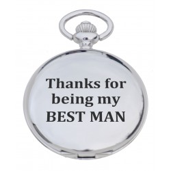 PW BM - 'Best Man' Engraved Pocket Watch